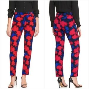 Banana Republic Ryan Floral Print Slim Straight Pant size 4P